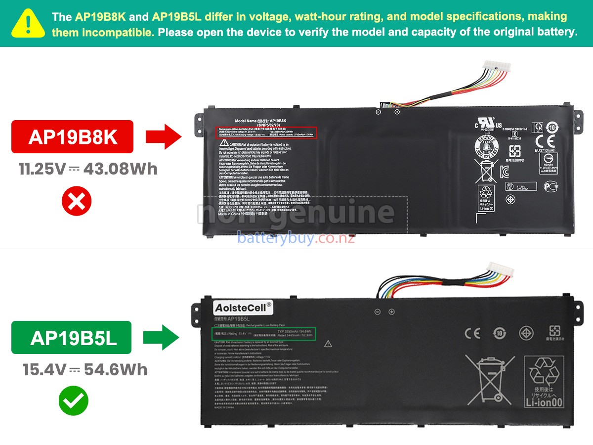 replacement Acer Aspire 3 A315-58 battery