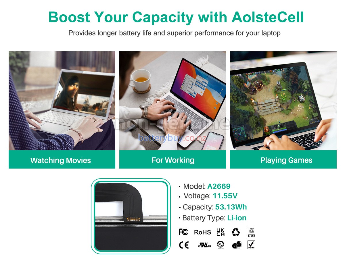 replacement Apple A2669 battery