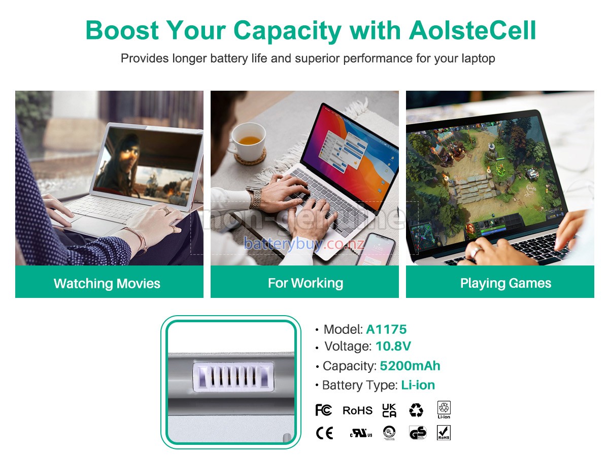 replacement Apple MB134LL/A battery