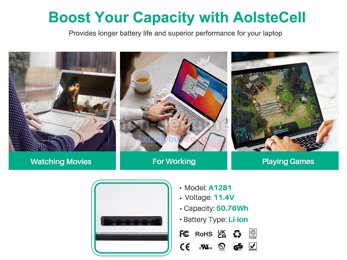 replacement Apple A1281 battery