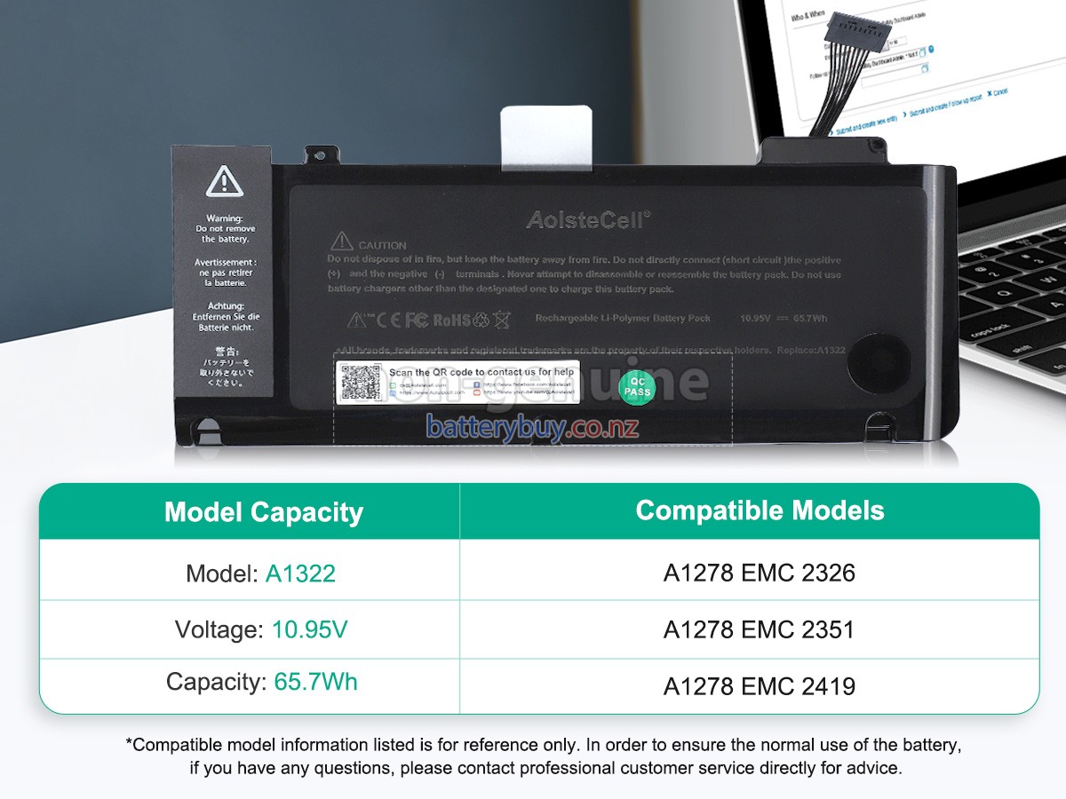 replacement Apple 661-5557 battery