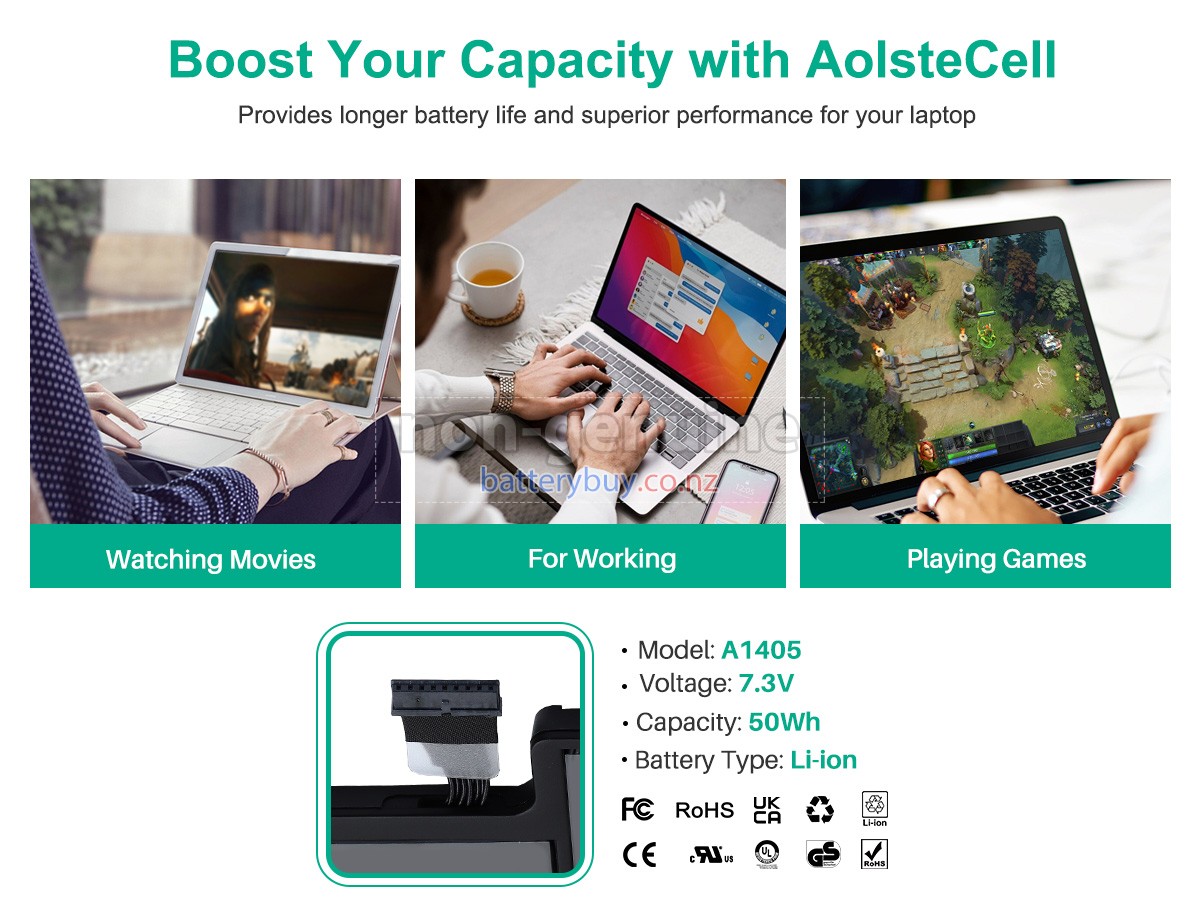 replacement Apple A1405 battery