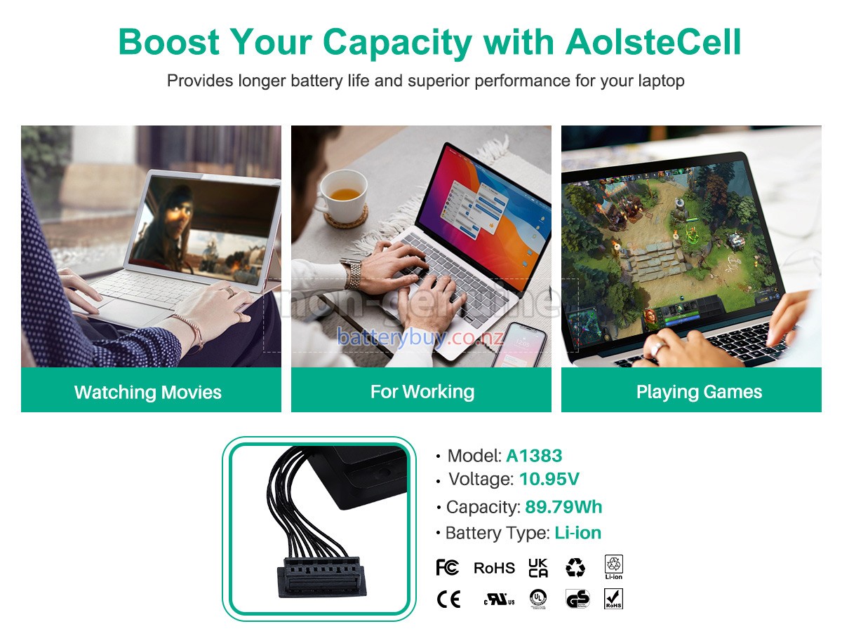 replacement Apple MC725LL/A battery