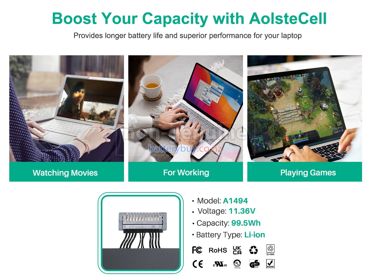 replacement Apple A1494 battery