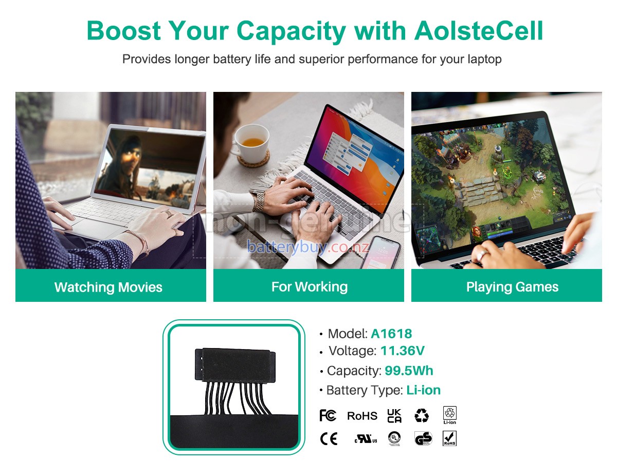 replacement Apple MJLU2LL/A battery