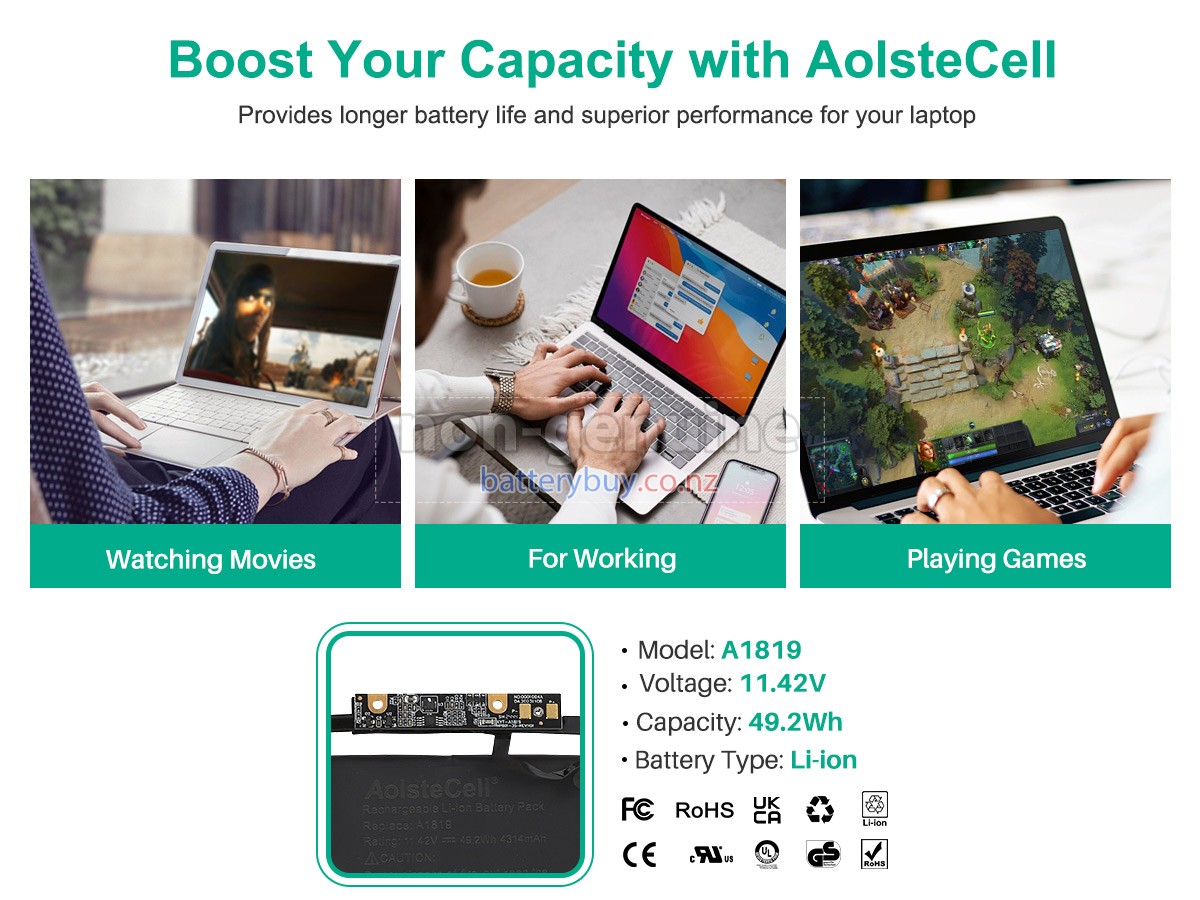 replacement Apple A1819 battery