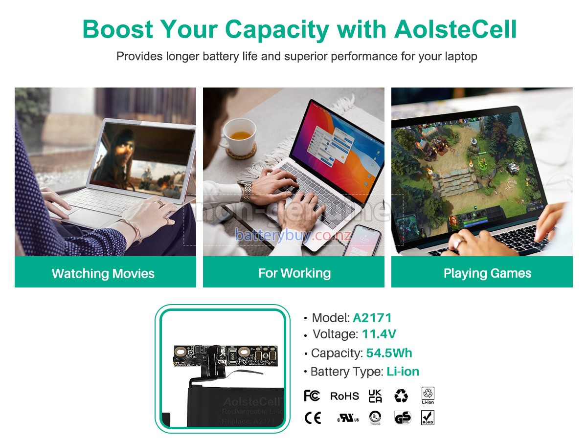 replacement Apple A2171 battery