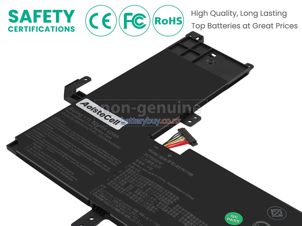 replacement Asus B31N1708 battery