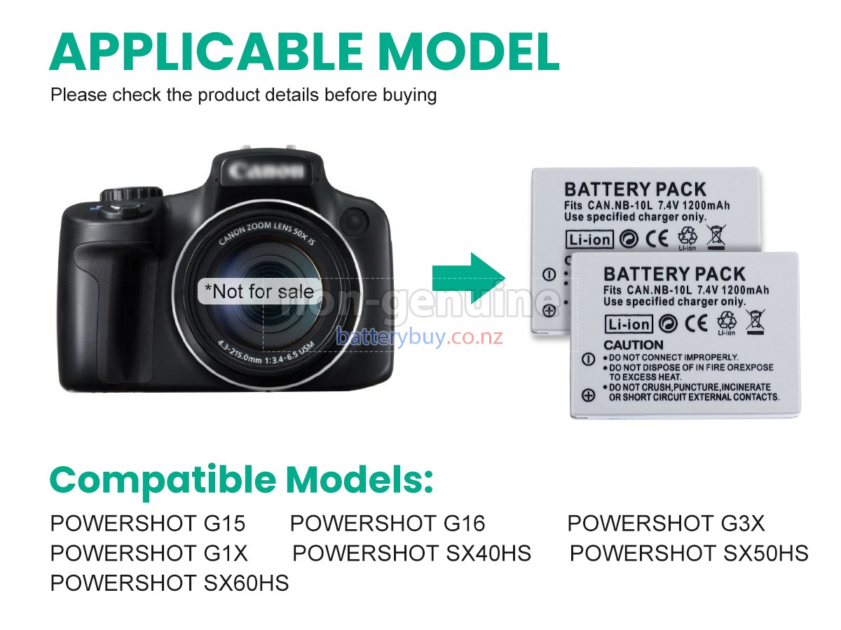 replacement Canon 5668B002 battery