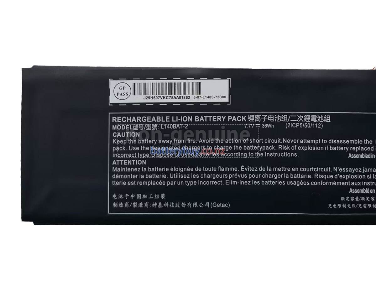 replacement Clevo L140BAT-2 battery