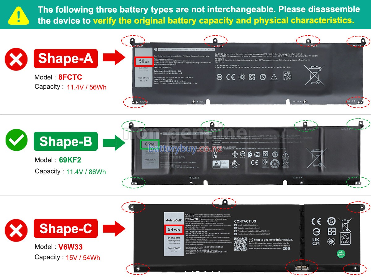 replacement Dell P106F battery