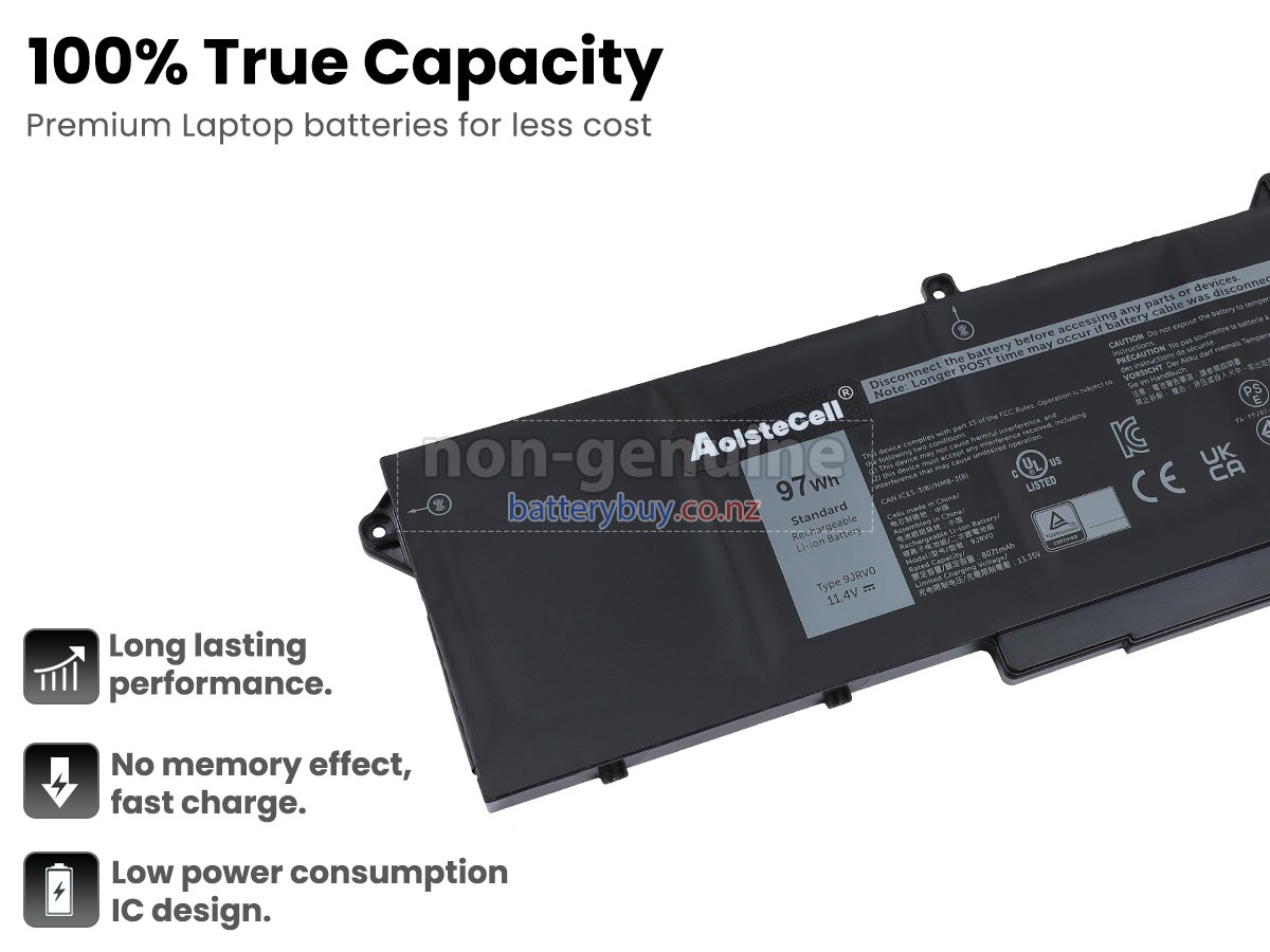 replacement Dell 9JRV0(3ICP7/54/65-2) battery