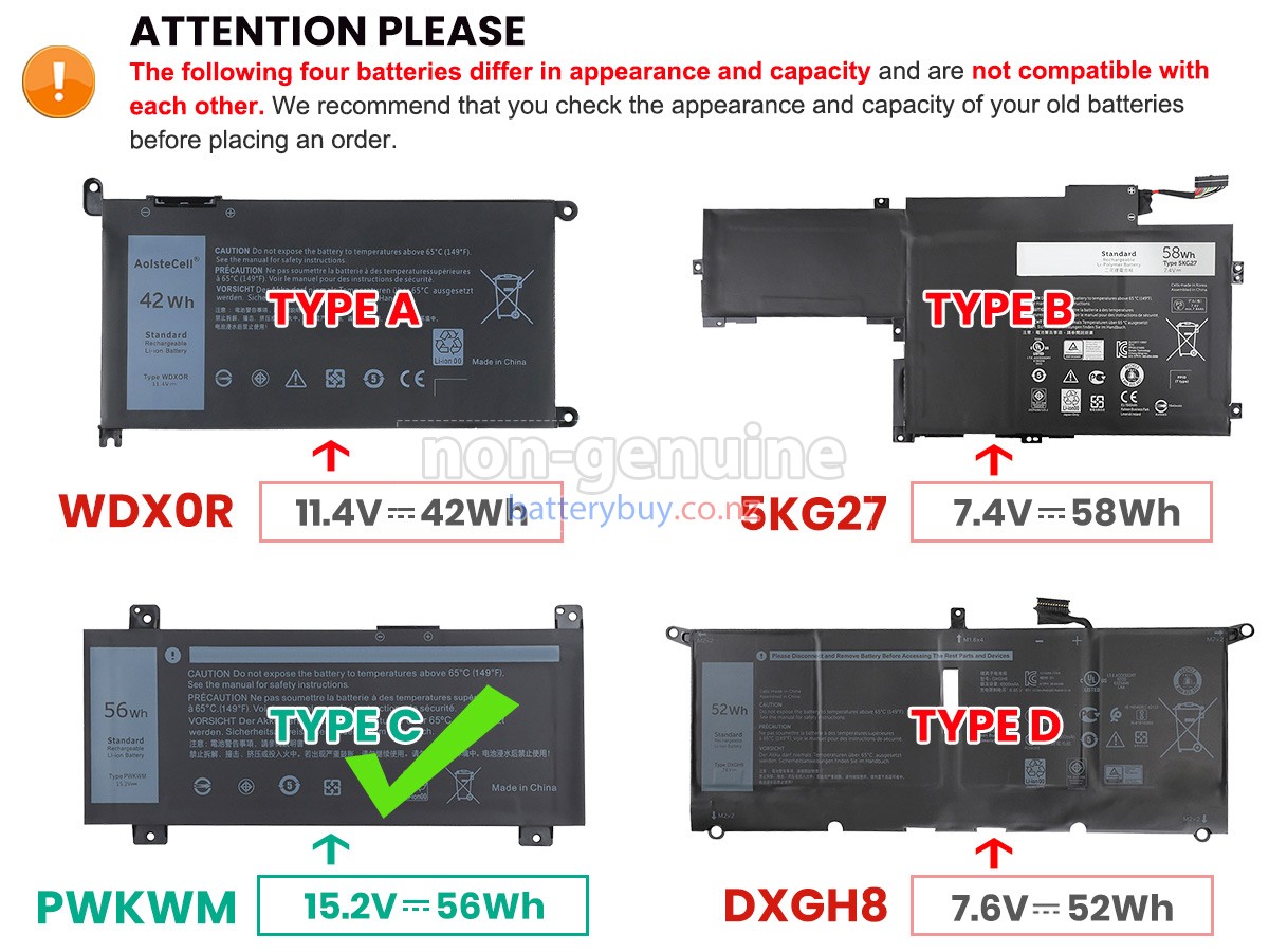 replacement Dell Inspiron 14 7000 battery