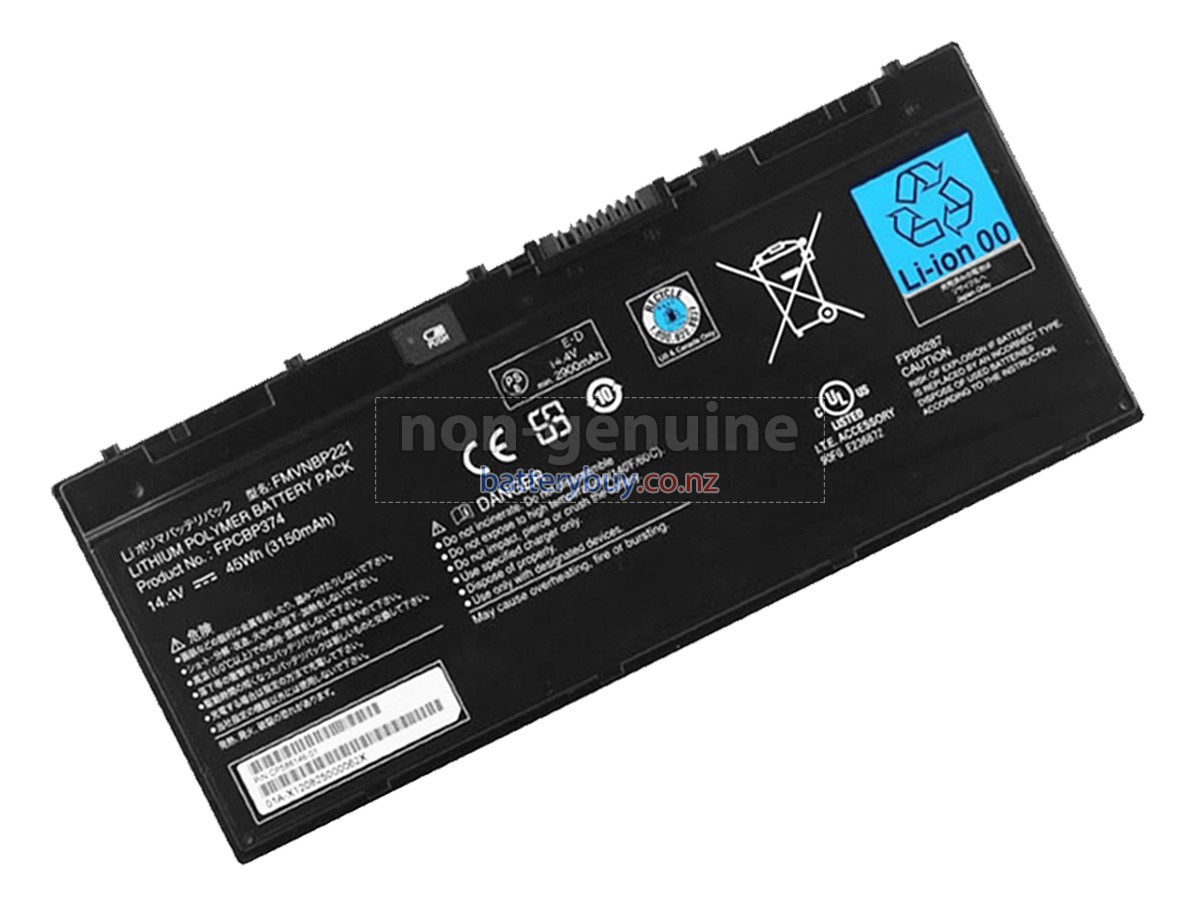 replacement Fujitsu FPCBP374 battery
