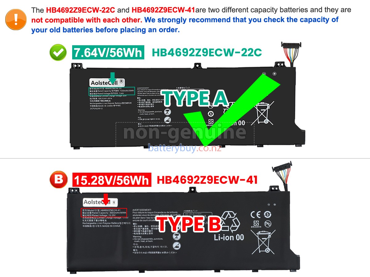 replacement Huawei MATEBOOK D 14 battery