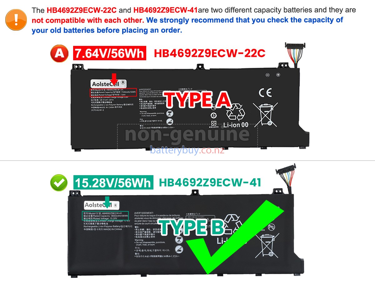 replacement Huawei MATEBOOK D 14 battery