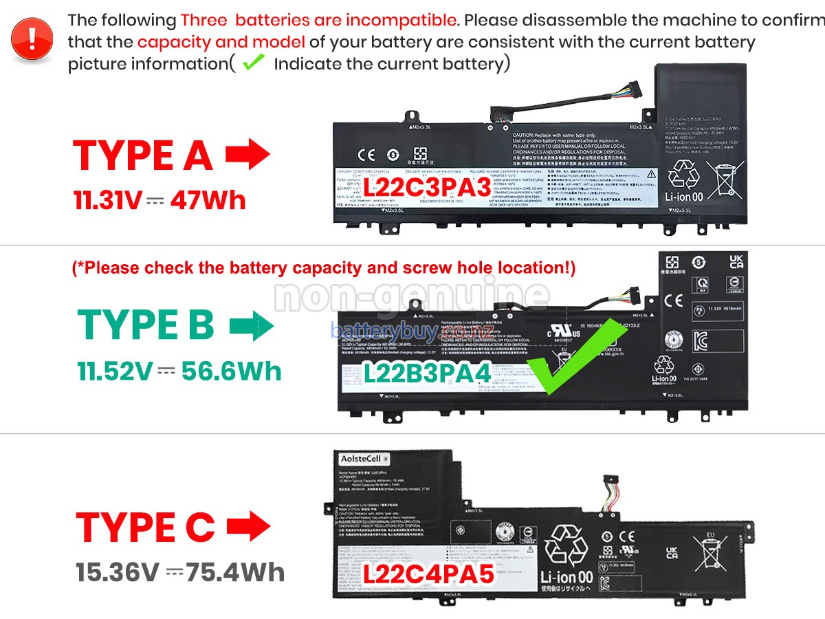 replacement Lenovo IdeaPad SLIM 5 16ABR8-82XG battery
