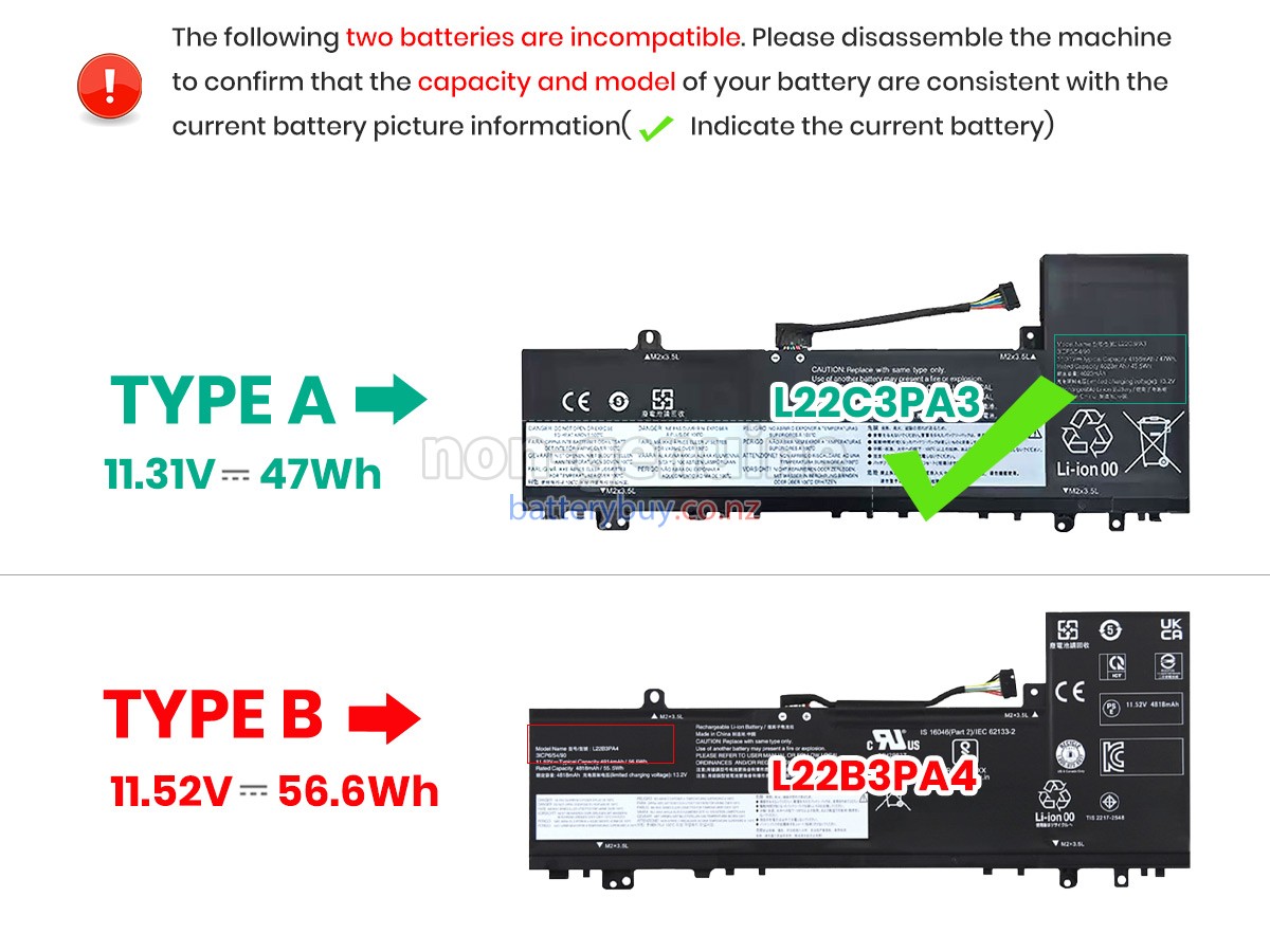 replacement Lenovo IdeaPad SLIM 5 14ABR8-82XE0038GE battery
