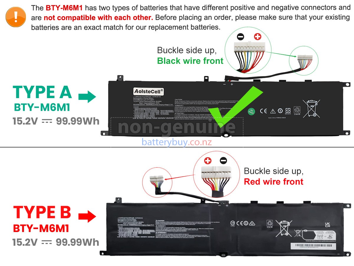 replacement MSI STEALTH GS77 12UE battery