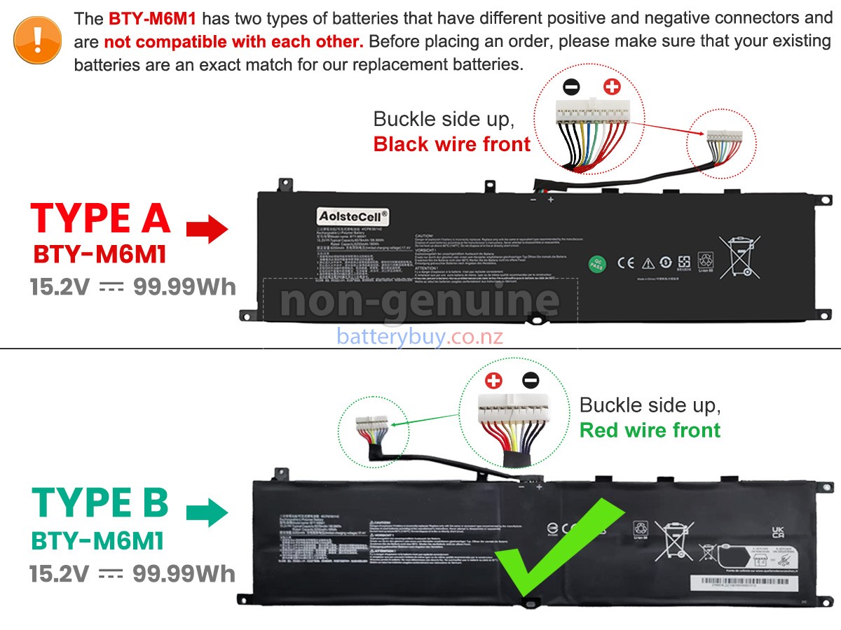 replacement MSI STEALTH GS77 12UE battery