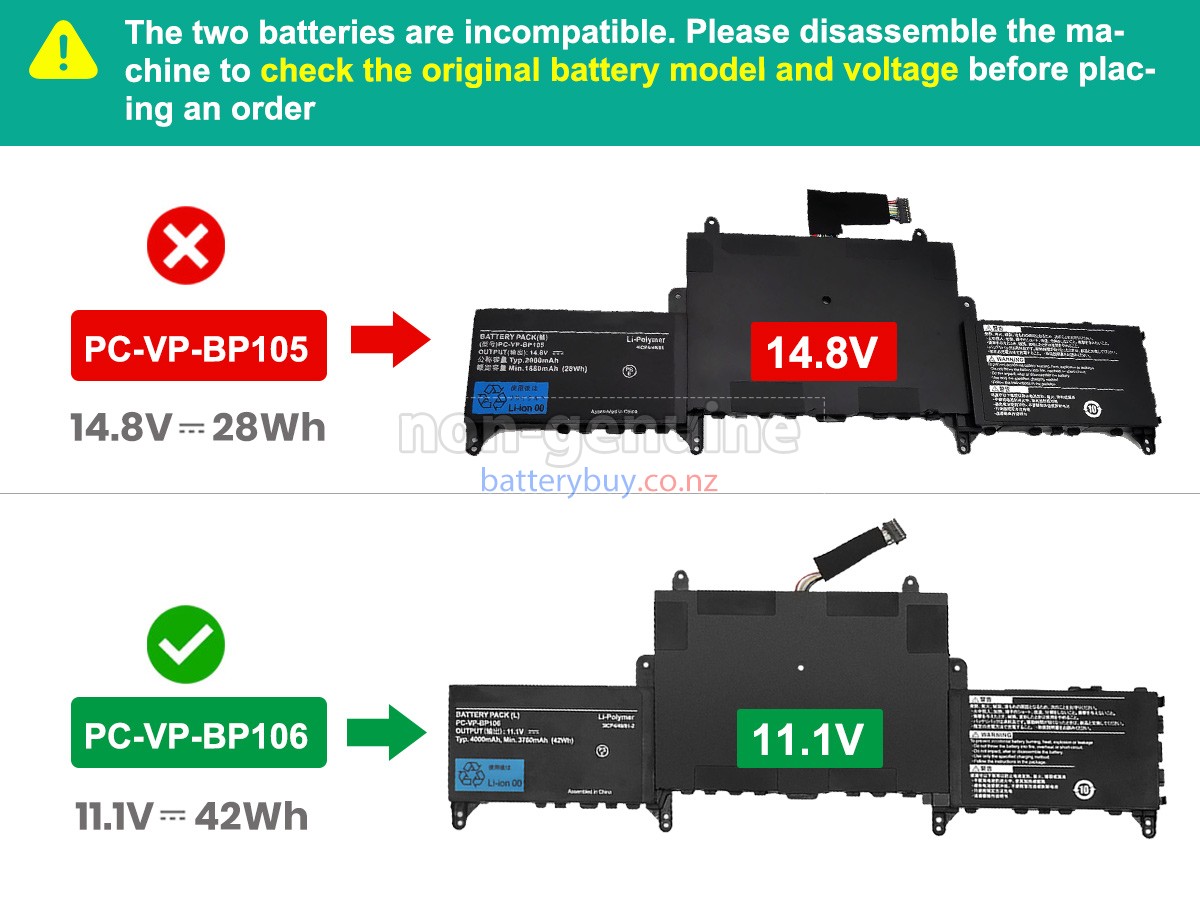 replacement NEC LAVIE G battery