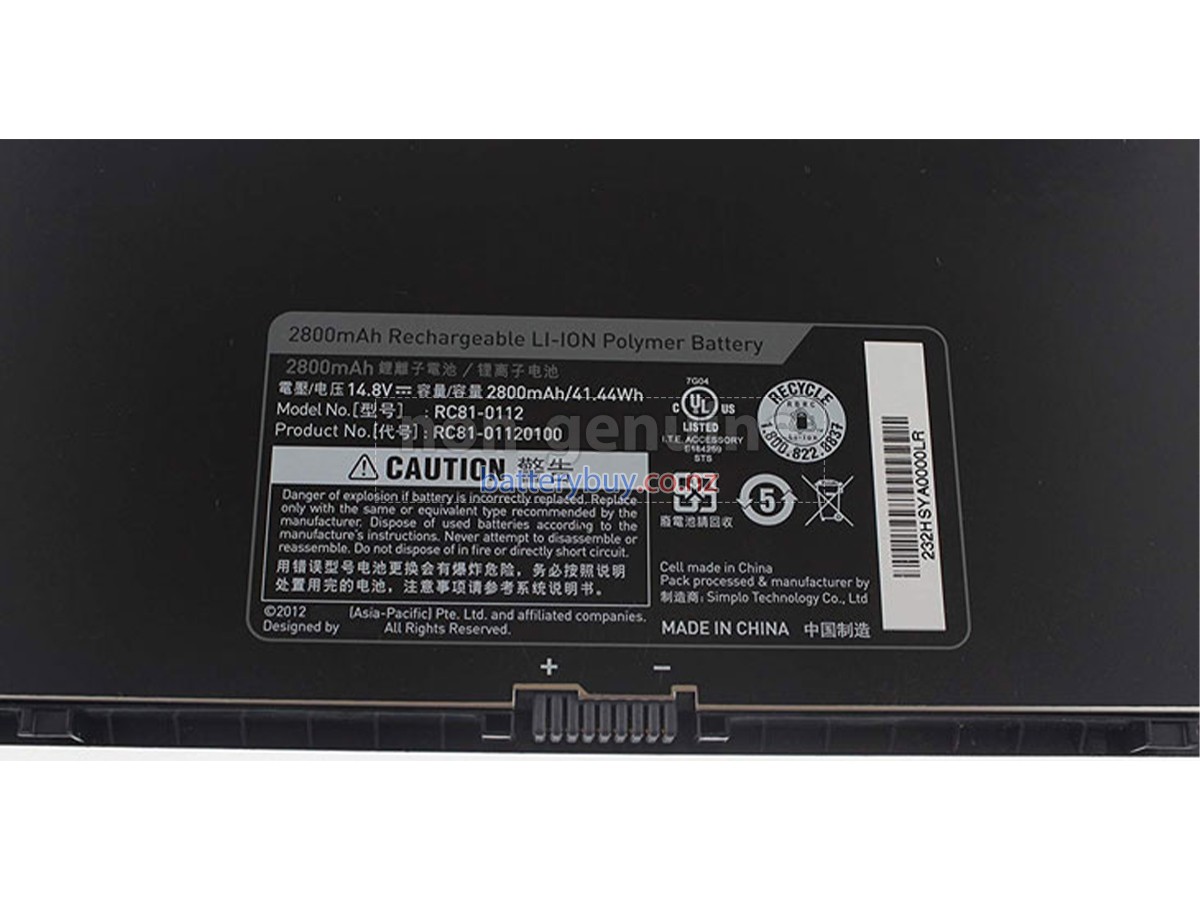 replacement Razer RC81-0112 battery