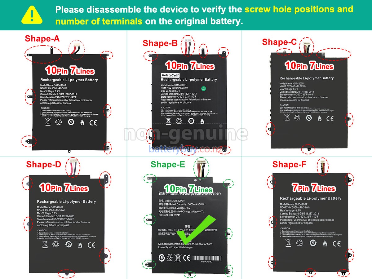 replacement Teclast F7 PLUS battery